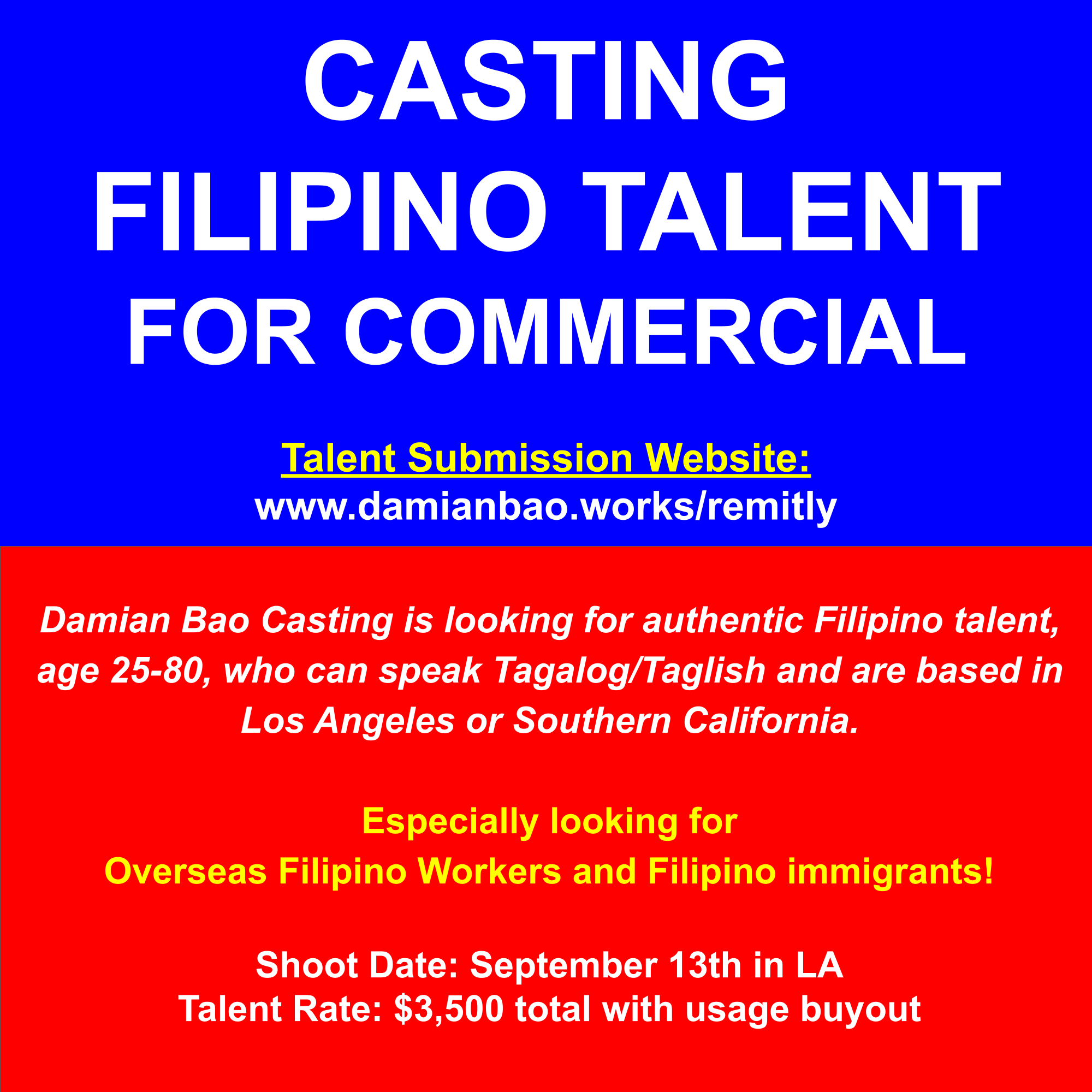 Remitly Philippines Commercial DAMIAN BAO CASTING