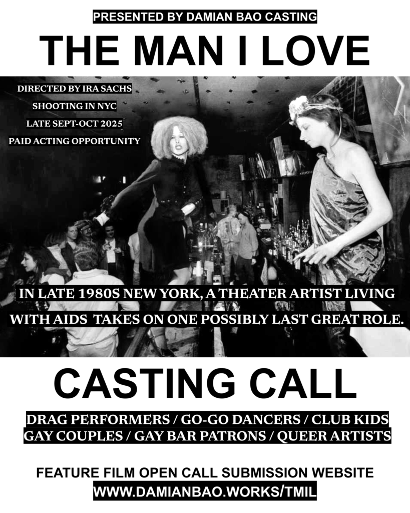 THE MAN I LOVE FEATURE FILM OPEN CALL DAMIAN BAO